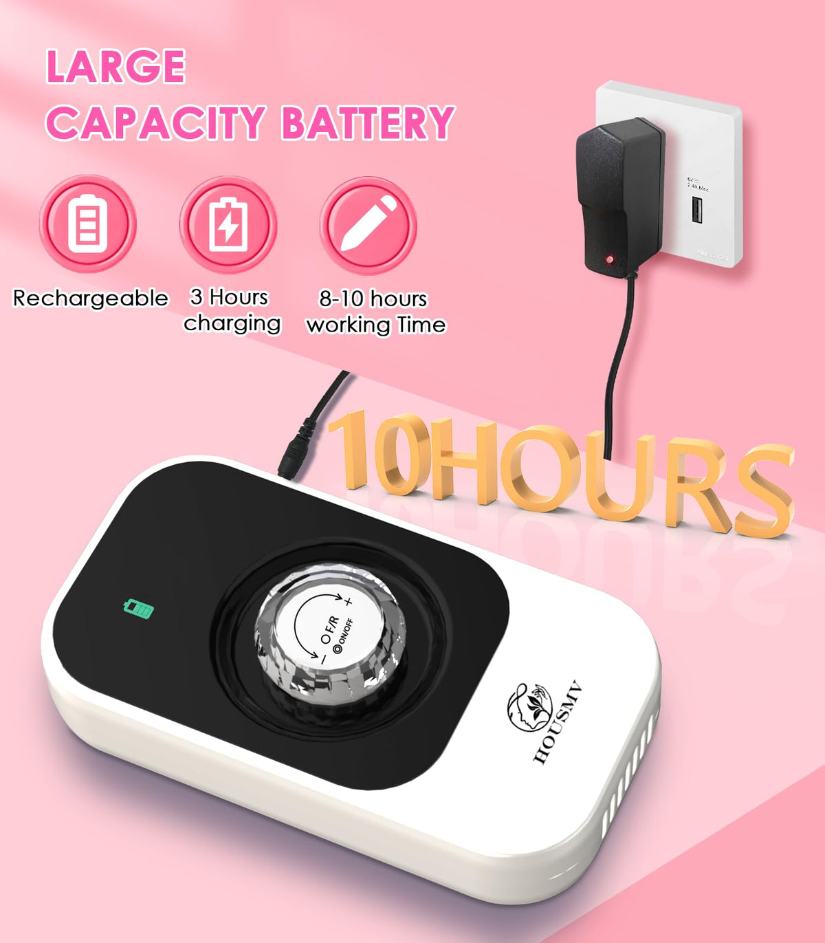 HOUSMV LCD display showing speed and battery level for precise control and monitoring