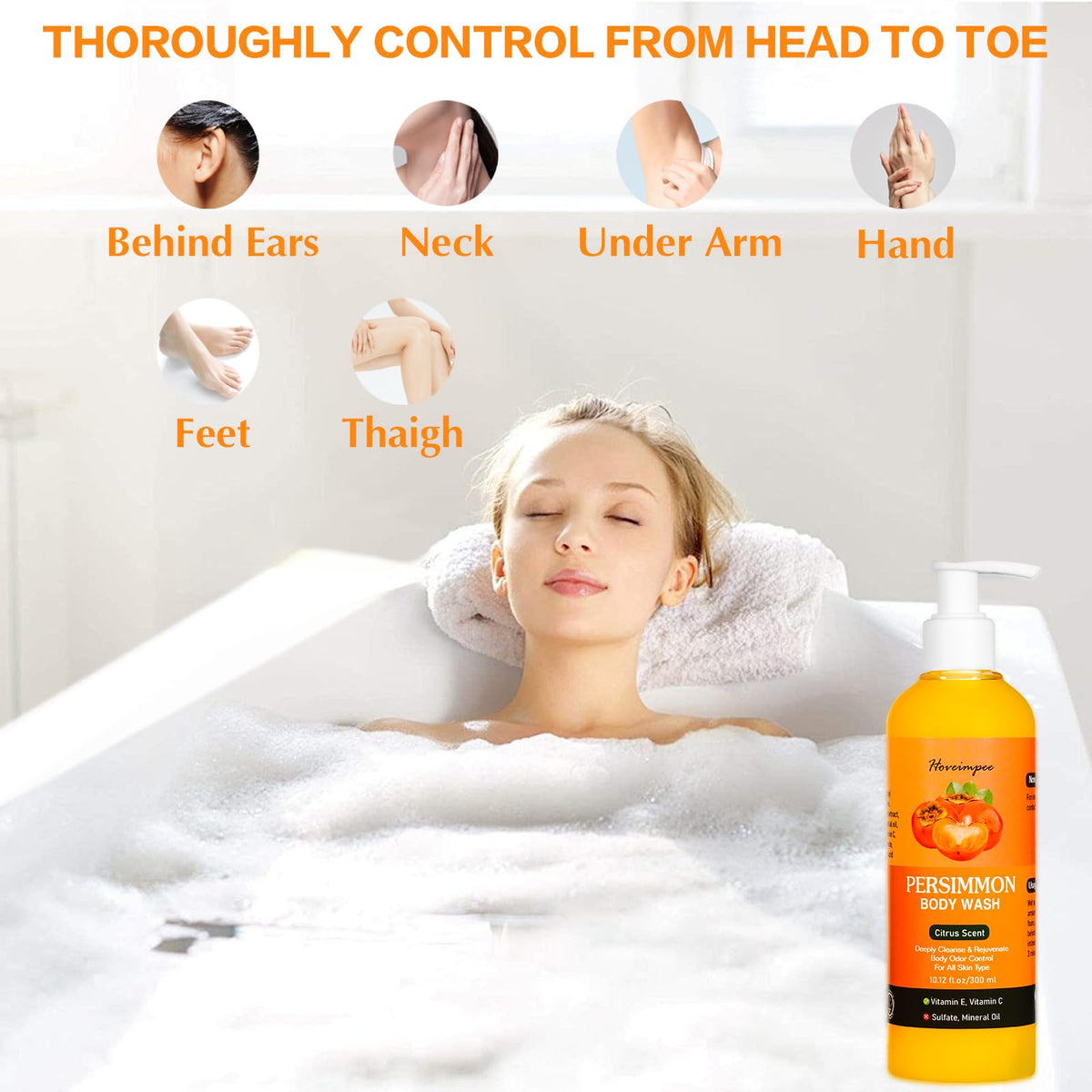Hoveimpee 300ml bottle in hand showing size and travel-friendly convenience