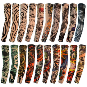 HOVEOX front packaging showing 20 tattoo arm sleeves and design variety
