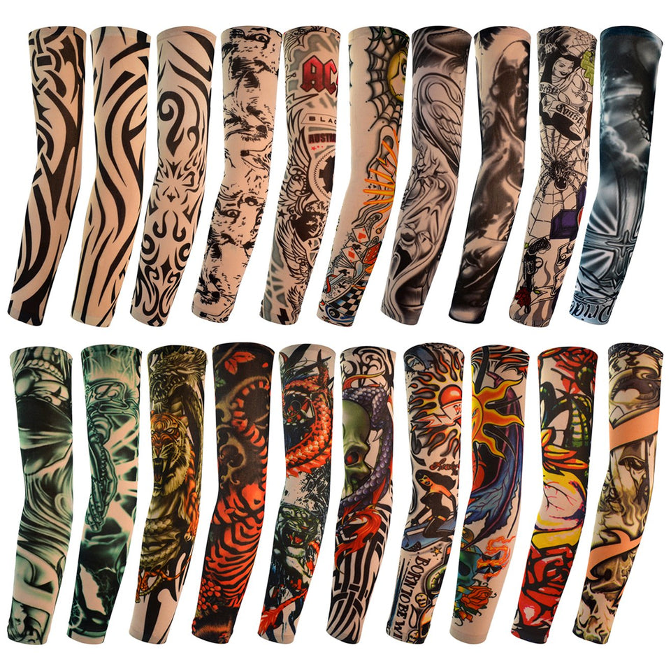 HOVEOX front packaging showing 20 tattoo arm sleeves and design variety