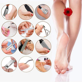 Hoxida full kit with 10-in-1 tools for complete at-home pedicure convenience