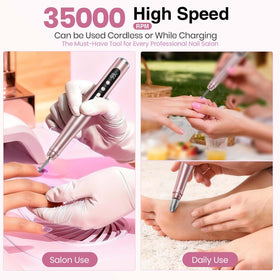 Hoxida drill in use during a manicure demonstrating smooth operation