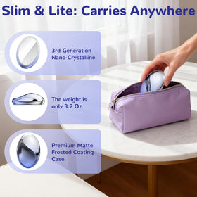 hoyesch inside travel pouch demonstrating portability and on-the-go grooming benefit
