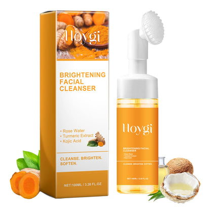 HOYGI front packaging showing turmeric face wash and benefits