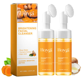 HOYGI front packaging showing two 3.38 fl oz bottles and brush, clear benefit