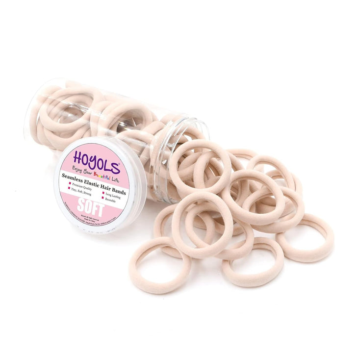 HOYOLS front packaging showing 100 light blonde bands and clear jar benefit organized supply