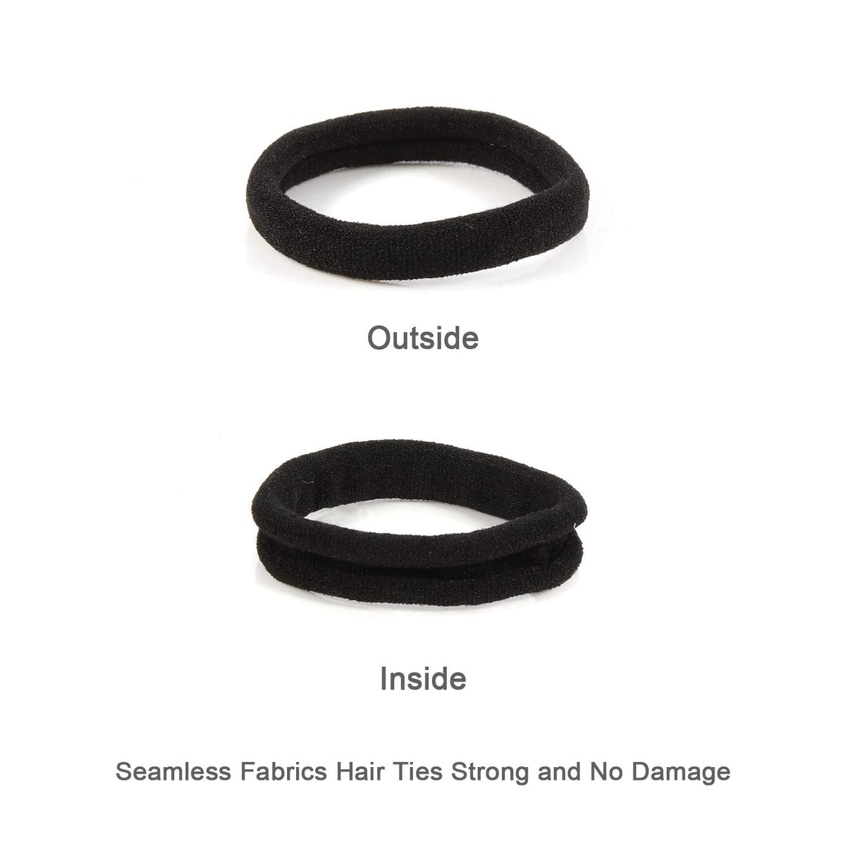 HOYOLS ponytail in use securing thick hair without creases or pulling benefit