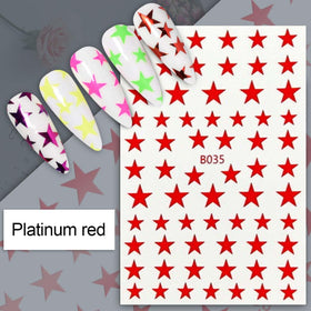 HPYFOI tweezers placing a star decal with top coat for secure long-lasting wear