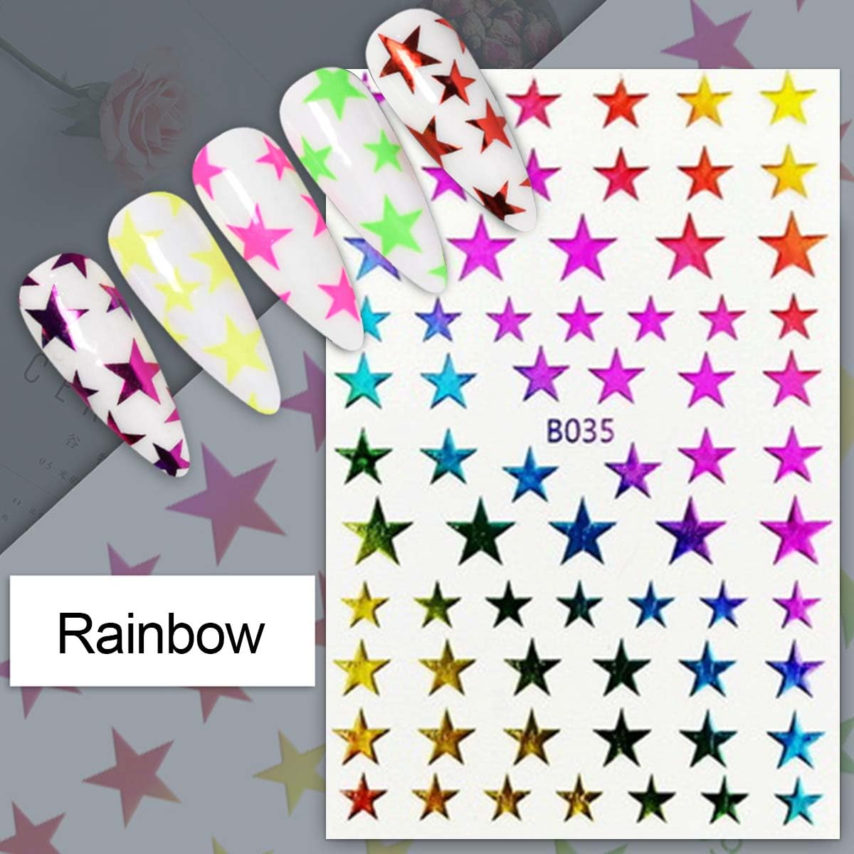 HPYFOI spread of colorful sheets highlighting multiple star sizes and shades