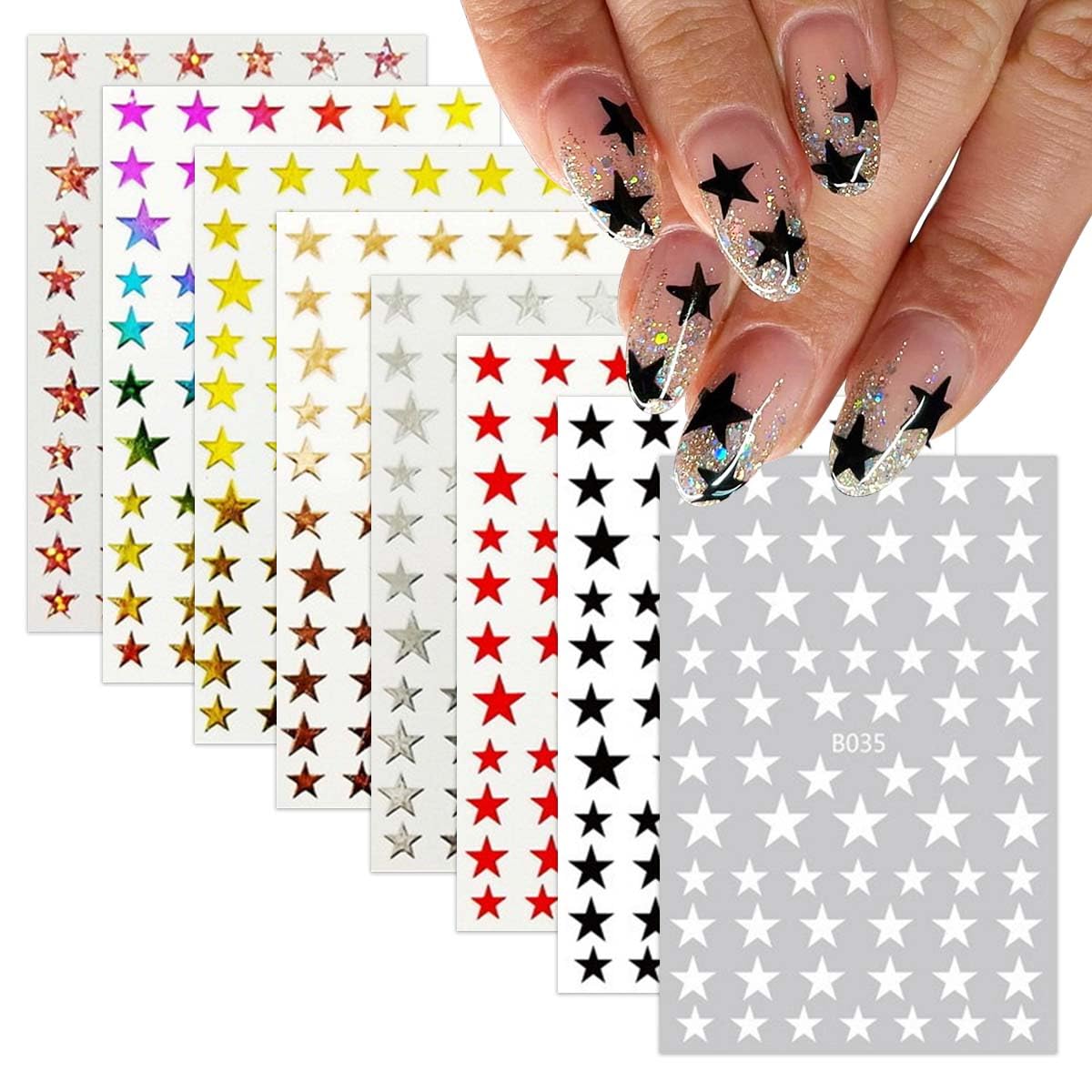 HPYFOI front packaging showing eight star sticker sheets for easy selection