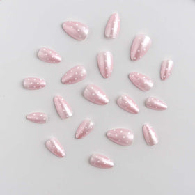 HPYFOI hands wearing press-on nails in use showing quick application benefit