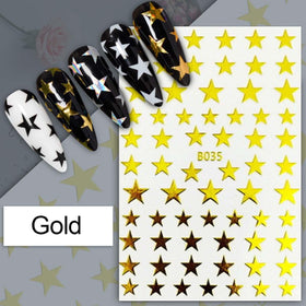 HPYFOI star stickers applied on gel manicure demonstrating instant polish upgrade