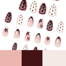HPYFOI nails worn on hand showing charming design and instant polished look
