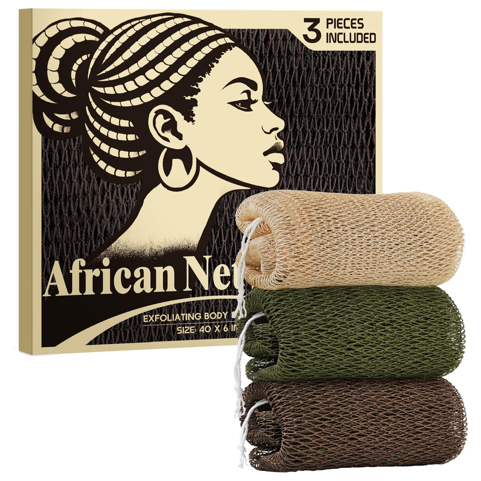 Hrsqu front view of three-color net sponge set showing bright colors and packaging benefits