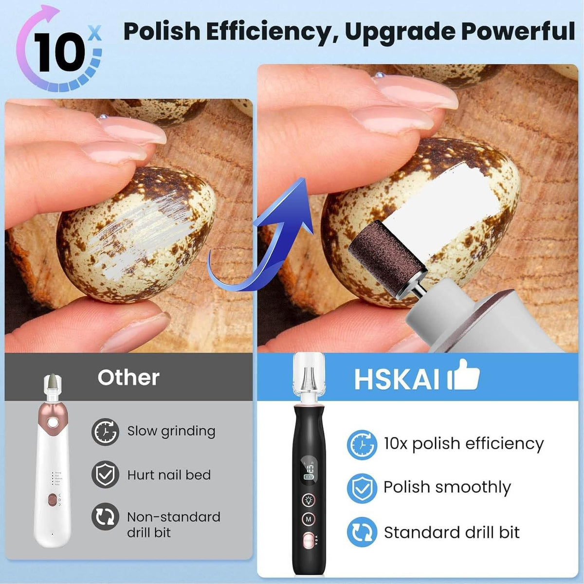 HSKAI close-up of handpiece with drill bit installed demonstrating precise control and accuracy