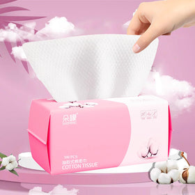 Hsxfl front packaging showing 100 cotton face towels and product branding benefit convenience