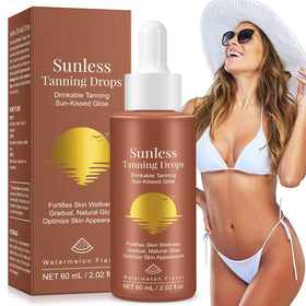 HuaangMaox front packaging showing bottle and box, highlights easy natural tanning