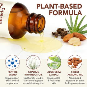 HuaangMaox oil on hand demonstrating non-greasy absorption benefit