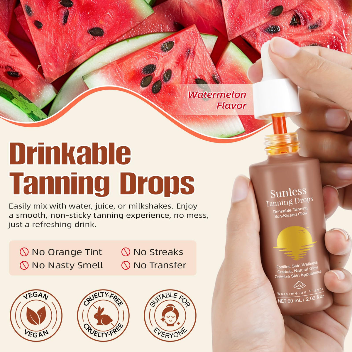 HuaangMaox 60ml bottle beside a ruler to show compact travel-friendly size