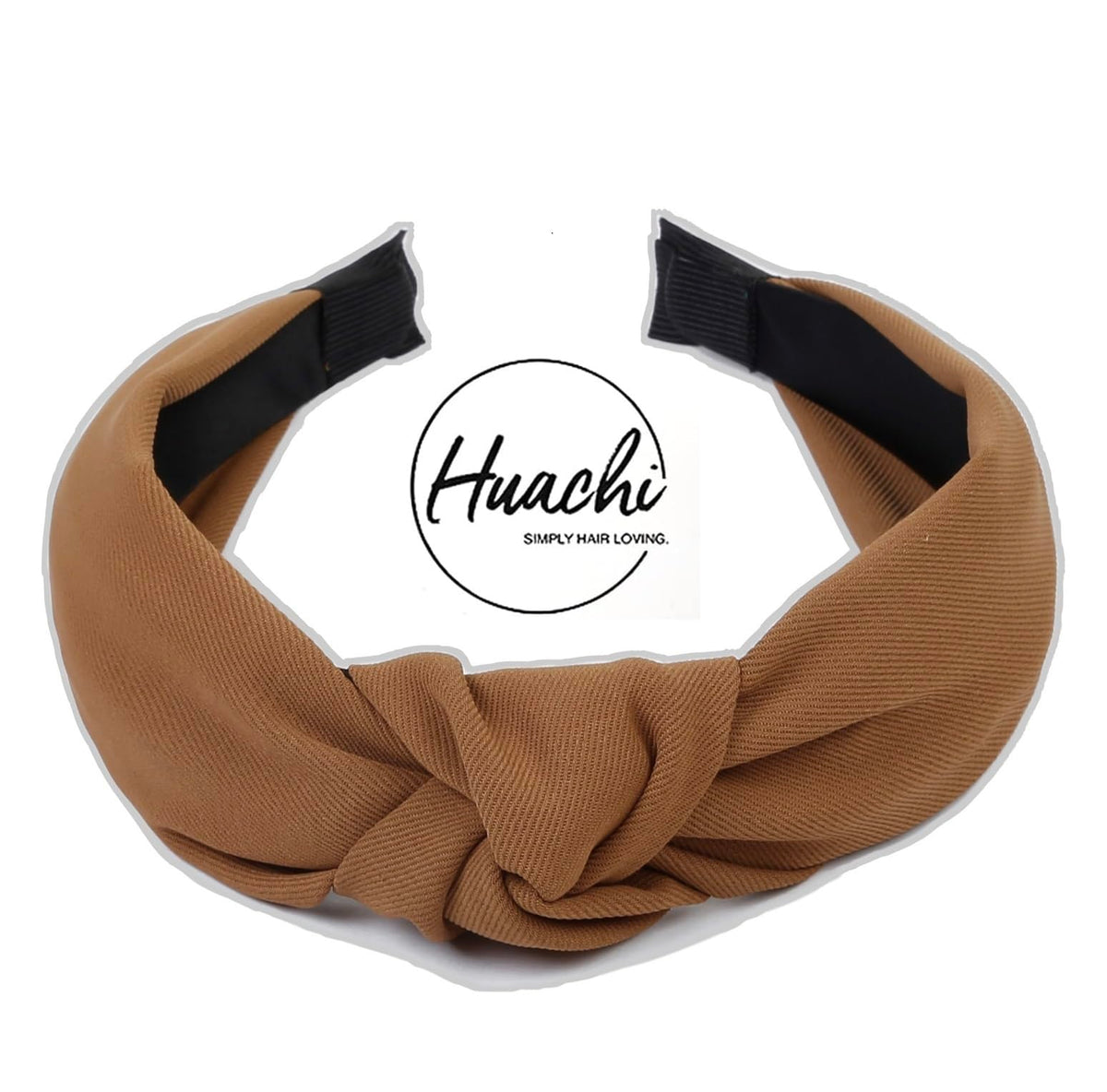 Huachi brown band flat-lay showing fabric finish and durable construction for repeated use