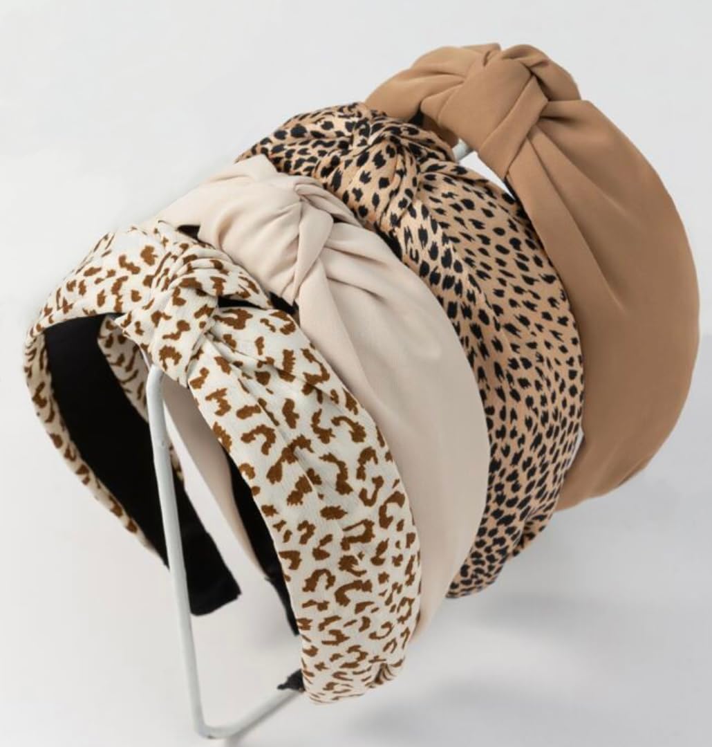 Huachi front packaging showing four knotted headbands and color variety for easy outfit pairing
