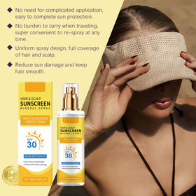 HuaQing spray applied to hairline and scalp offering protected exposed areas
