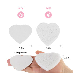 HUAXIN BIOTECHNOLOGY expanded heart sponge close-up showing soft surface for gentle cleansing