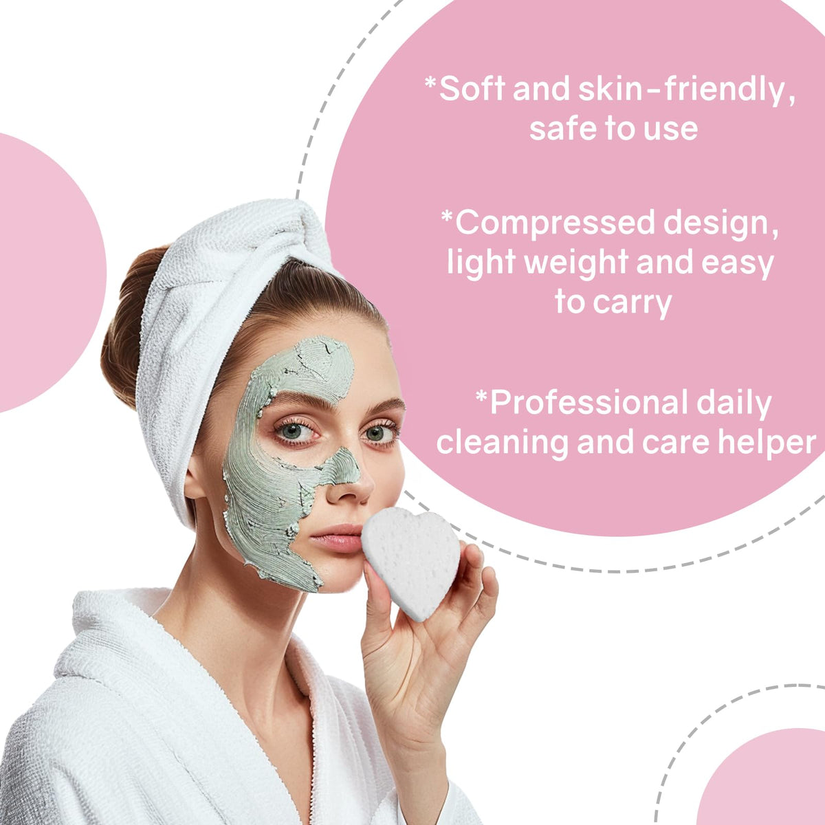 HUAXIN BIOTECHNOLOGY sponge lathering with cleanser to show effective makeup and dirt removal