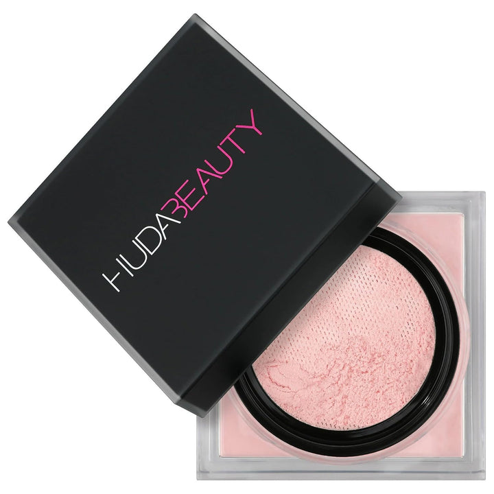 HUDA BEAUTY front packaging showing Cherry Blossom powder and brand logo for attractive shelf display