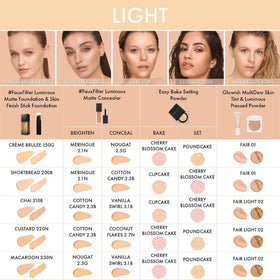 HUDA BEAUTY product label and ingredient panel for clear ingredient visibility and trust