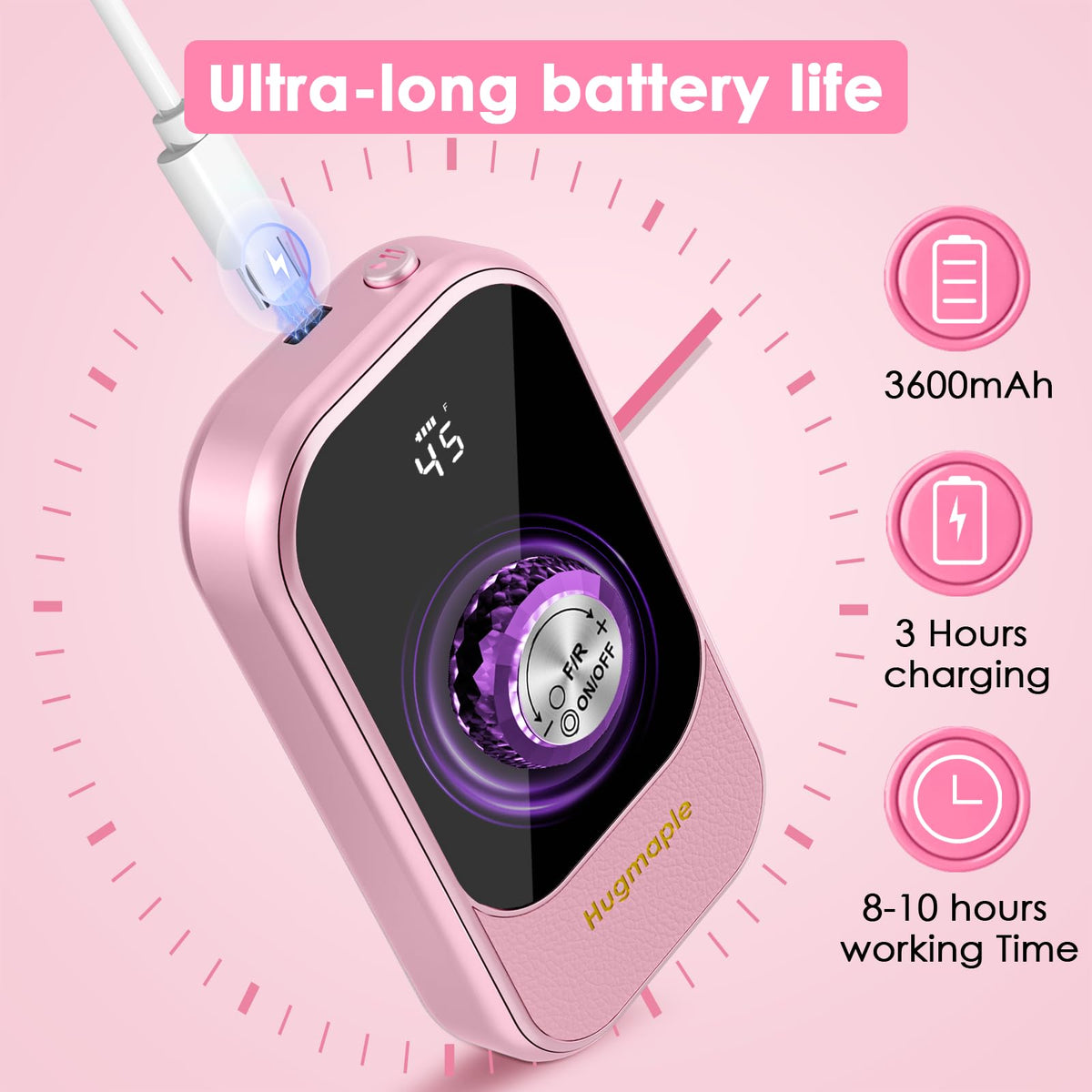 HUGMAPLE LCD display and controls with clear readout and precise control benefit