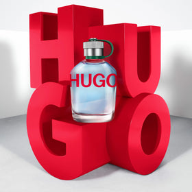Hugo Boss HUGO Man on a bathroom counter as part of morning routine for confidence
