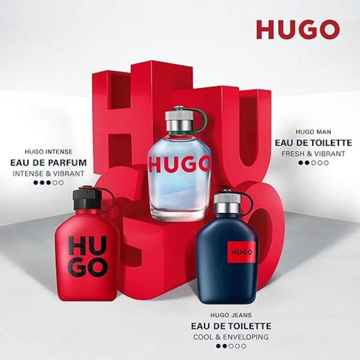 Hugo Boss HUGO Man bottle in hand to show 6.7 oz size for daily use