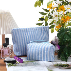 Huhumy lifestyle scene on dresser holding skincare and brushes for neat storage