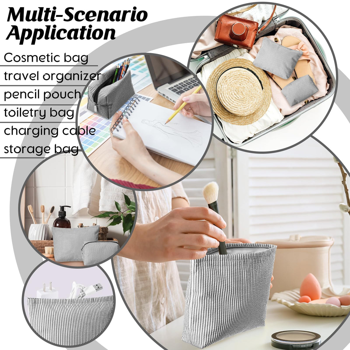 Huhumy pouch held in hand for size comparison showing portability and travel-friendly scale