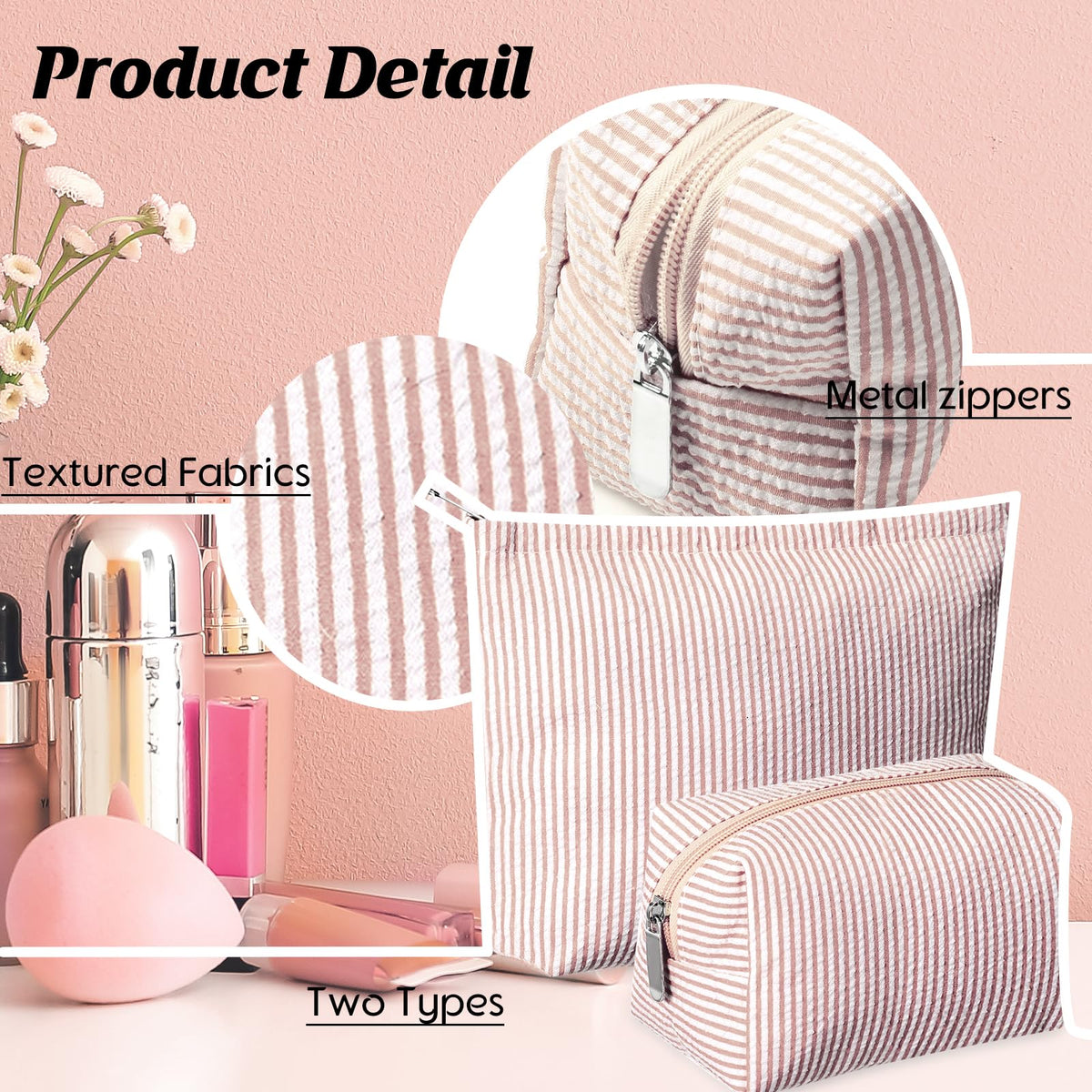 Huhumy small pouch in khaki for brushes and coins, easy-access benefit