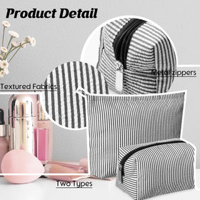 Huhumy small pouch holding makeup brushes and cosmetics for compact daily touch-ups