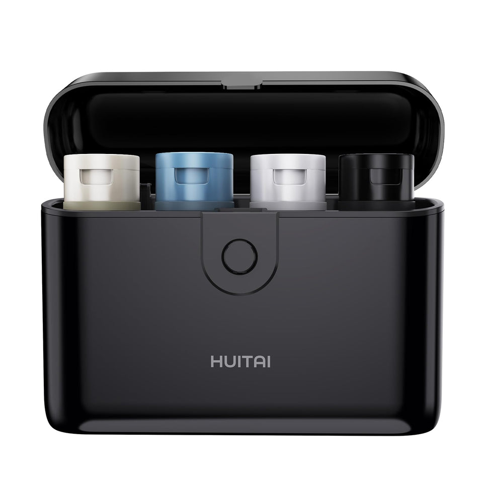 HUITAI front view of closed hard-shell case showing compact protection