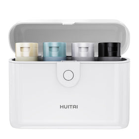 HUITAI hard case closed front view showing compact protection and portability