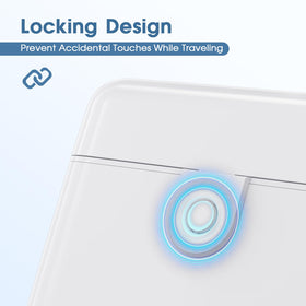 HUITAI push-button lock detail for secure, accidental-proof closure