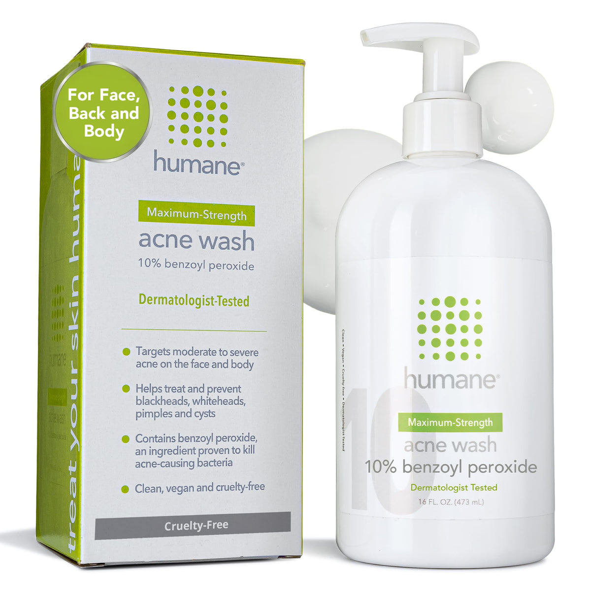 humane front packaging 16oz bottle shows clear labeling and size benefit
