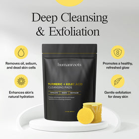 humanroots close-up of textured pad surface showing exfoliating texture for gentle buffing