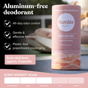 HUMBLE BRANDS stick open revealing smooth texture for easy application benefit