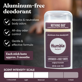 HUMBLE SIMPLE AND TRUE stick open texture demonstrating smooth application
