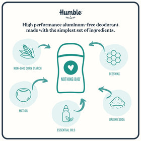 HUMBLE SIMPLE AND TRUE ingredients label close-up showing transparency benefit