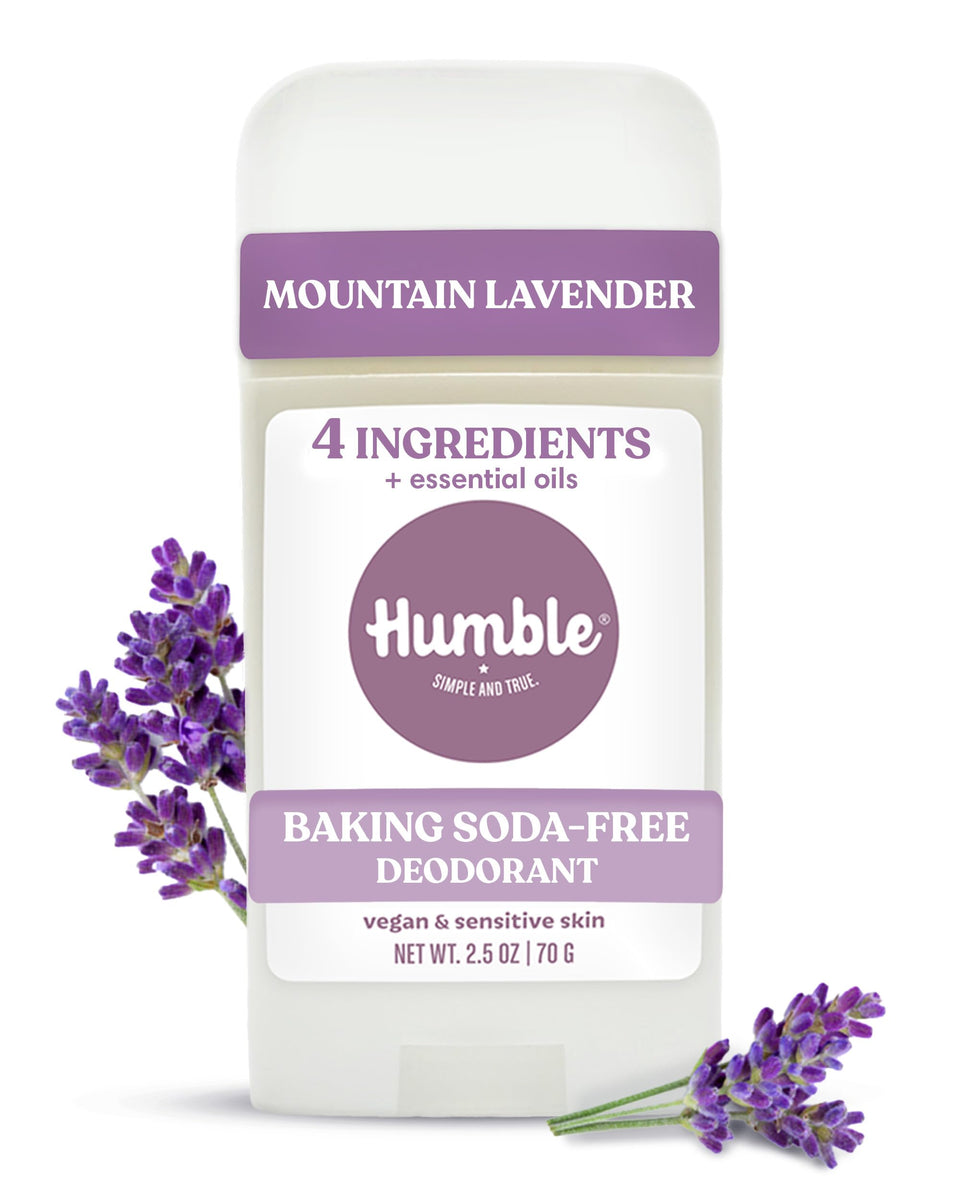 HUMBLE SIMPLE AND TRUE front packaging showing Mountain Lavender benefit