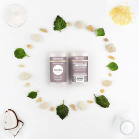 HUMBLE SIMPLE AND TRUE 2.5 oz next to common items showing travel-friendly benefit