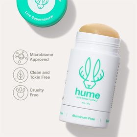 HUME SUPERNATURAL clear formula texture showing quick‑dry benefit