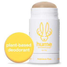 HUME SUPERNATURAL front packaging showing Coconut Coast scent and clean formula benefits