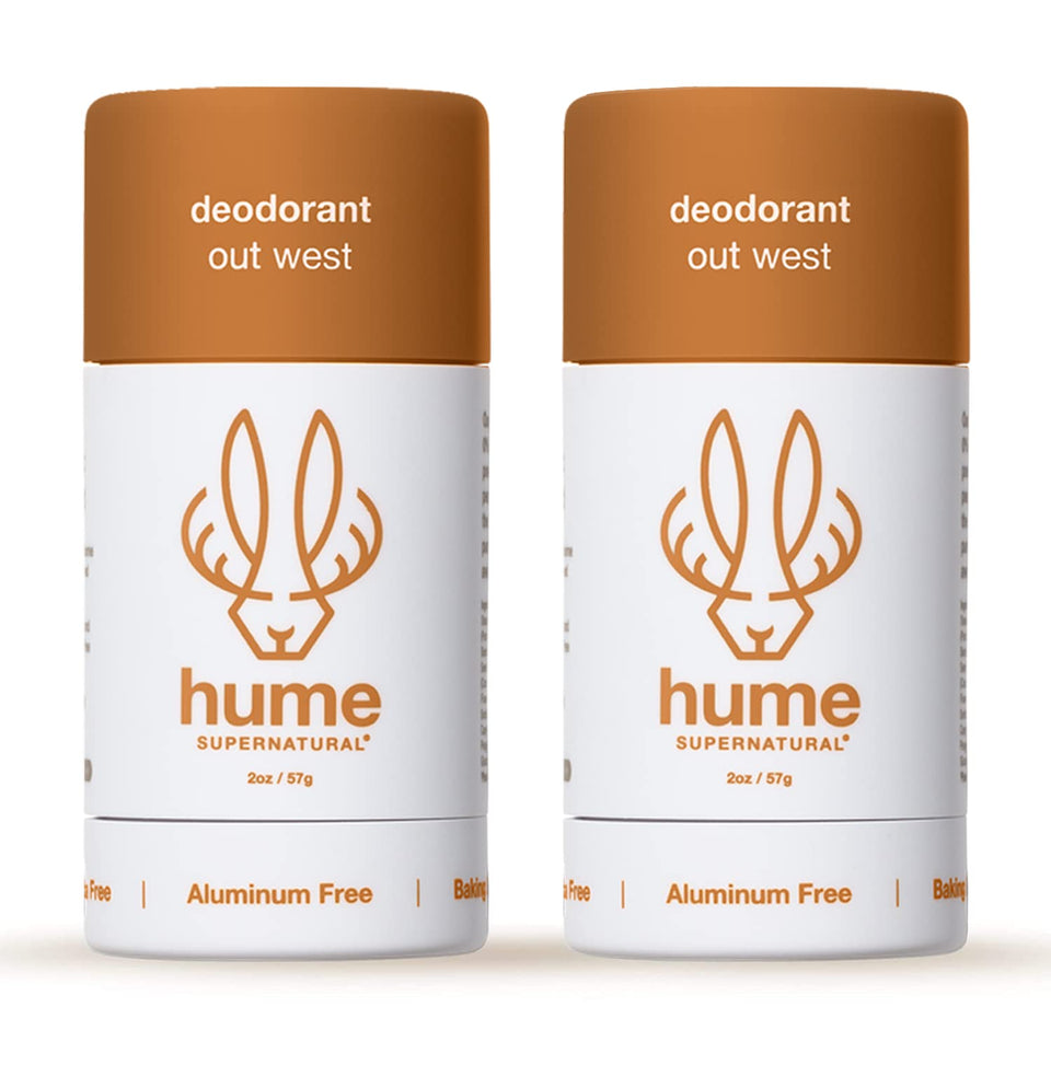 HUME SUPERNATURAL front packaging showing clean aluminum-free benefits